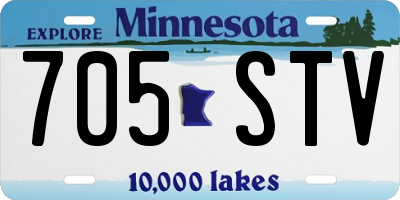 MN license plate 705STV