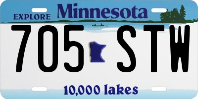 MN license plate 705STW