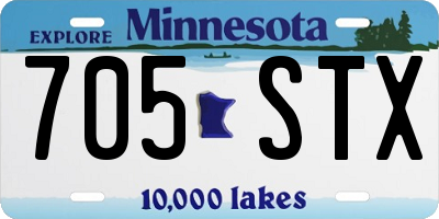 MN license plate 705STX