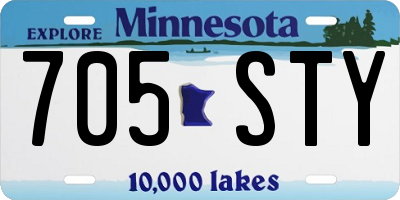 MN license plate 705STY