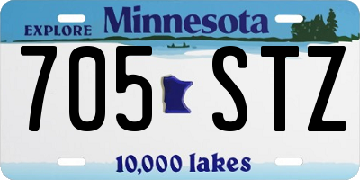 MN license plate 705STZ