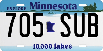 MN license plate 705SUB