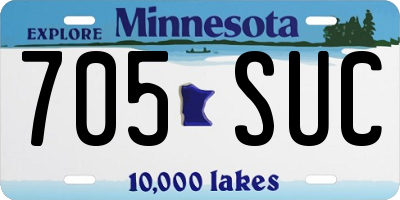 MN license plate 705SUC