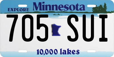 MN license plate 705SUI