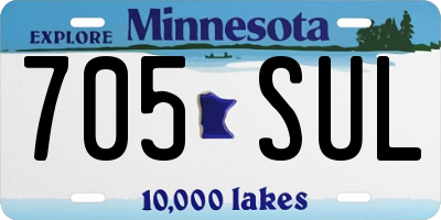 MN license plate 705SUL