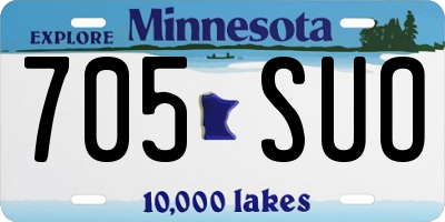 MN license plate 705SUO
