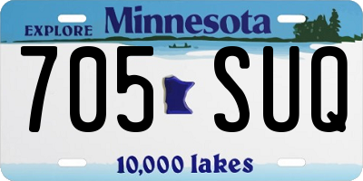MN license plate 705SUQ