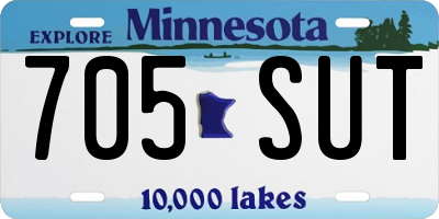 MN license plate 705SUT
