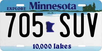 MN license plate 705SUV