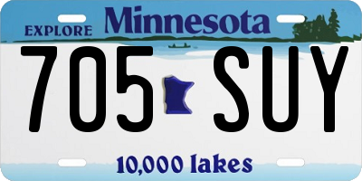 MN license plate 705SUY