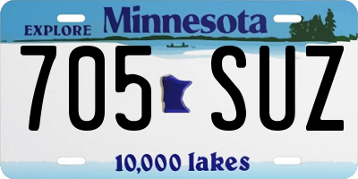 MN license plate 705SUZ
