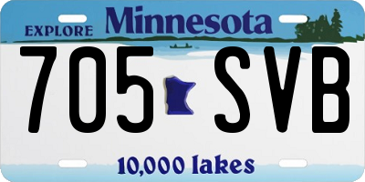 MN license plate 705SVB