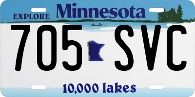 MN license plate 705SVC