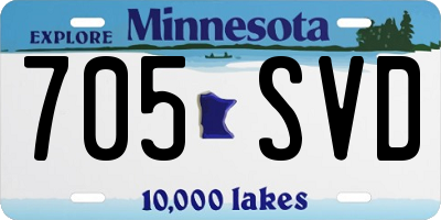 MN license plate 705SVD