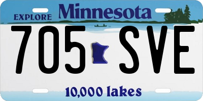 MN license plate 705SVE