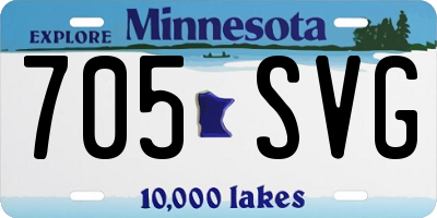 MN license plate 705SVG