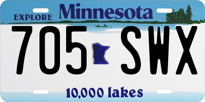 MN license plate 705SWX