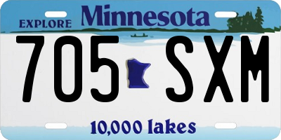 MN license plate 705SXM