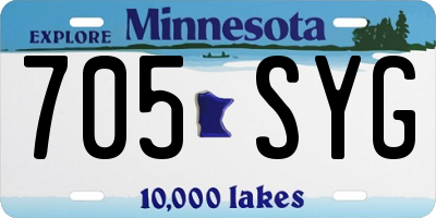 MN license plate 705SYG