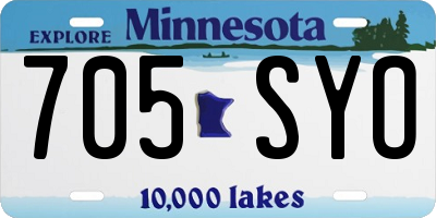 MN license plate 705SYO
