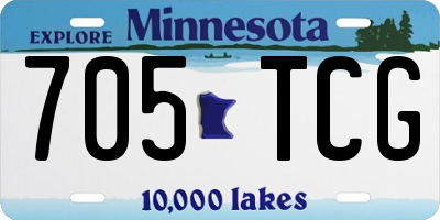 MN license plate 705TCG