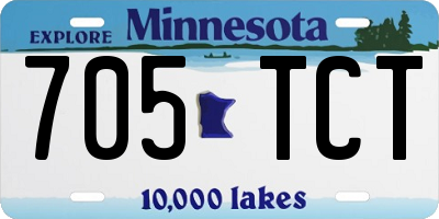 MN license plate 705TCT
