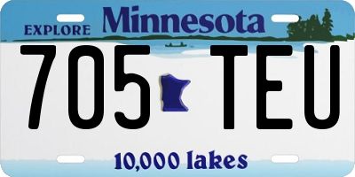 MN license plate 705TEU