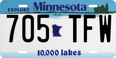 MN license plate 705TFW