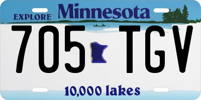 MN license plate 705TGV