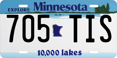 MN license plate 705TIS