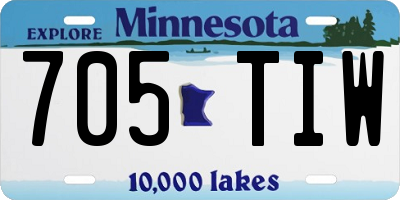 MN license plate 705TIW
