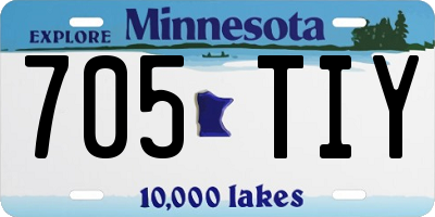 MN license plate 705TIY