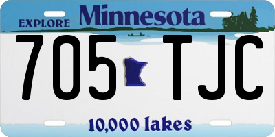 MN license plate 705TJC
