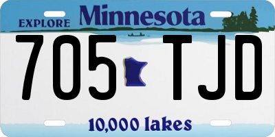 MN license plate 705TJD