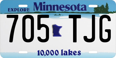 MN license plate 705TJG