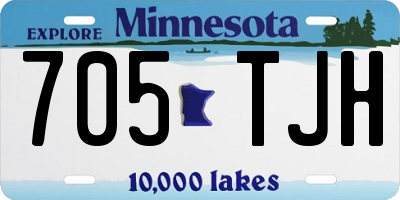 MN license plate 705TJH