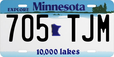 MN license plate 705TJM
