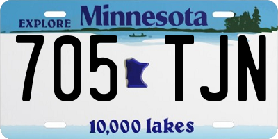 MN license plate 705TJN