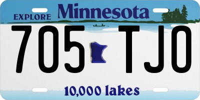 MN license plate 705TJO