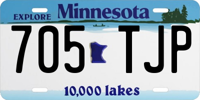 MN license plate 705TJP