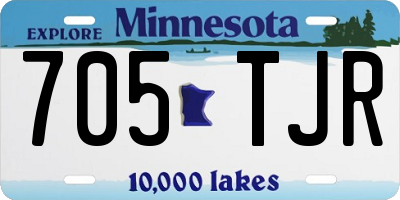 MN license plate 705TJR