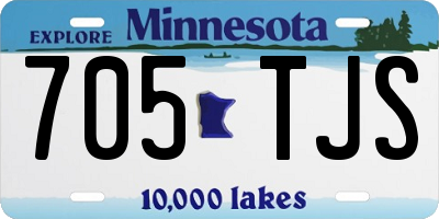 MN license plate 705TJS
