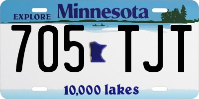MN license plate 705TJT
