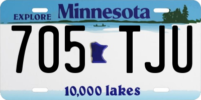MN license plate 705TJU