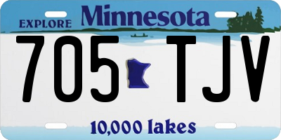 MN license plate 705TJV