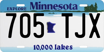 MN license plate 705TJX