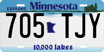 MN license plate 705TJY