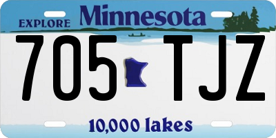 MN license plate 705TJZ