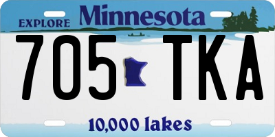 MN license plate 705TKA