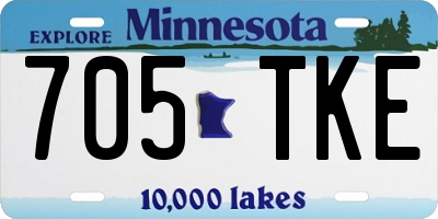 MN license plate 705TKE